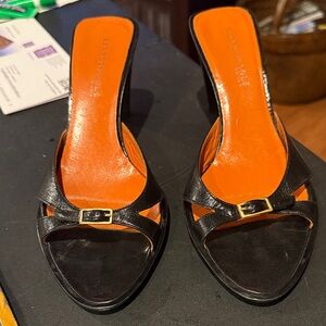 Kenneth Cole Black and Orange Heels